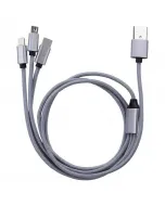 Töltőáram: 2,4 a hossz: 1 m 3 féle usb csatlakozóval