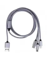 Töltőáram: 1 a hossz: 3 m 3 féle usb csatlakozóval